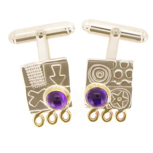 Amethyst cufflinks from our new Matching range.